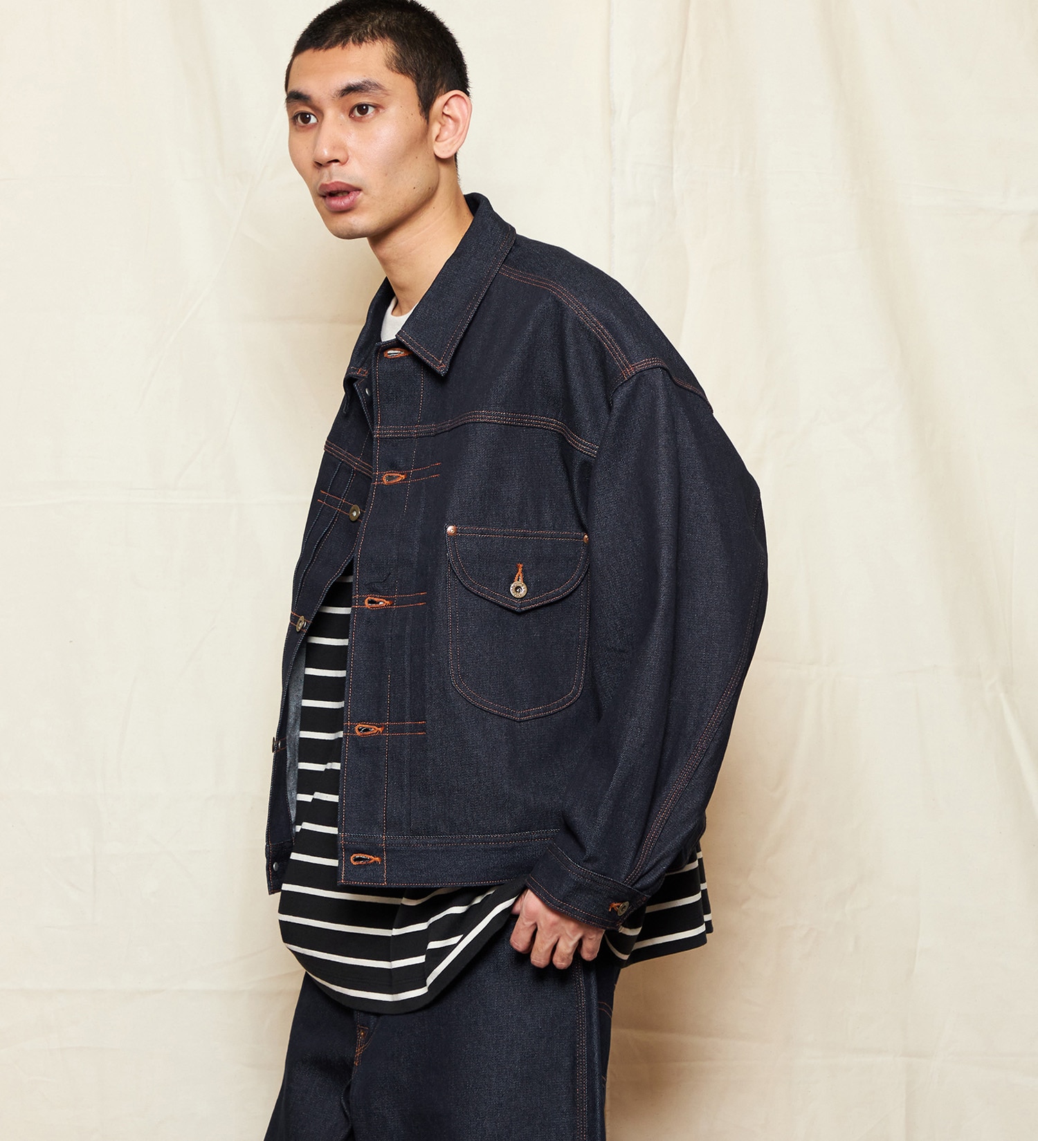 SUPERSIZED ビッグシルエットカウボーイデニムジャケット セットアップ