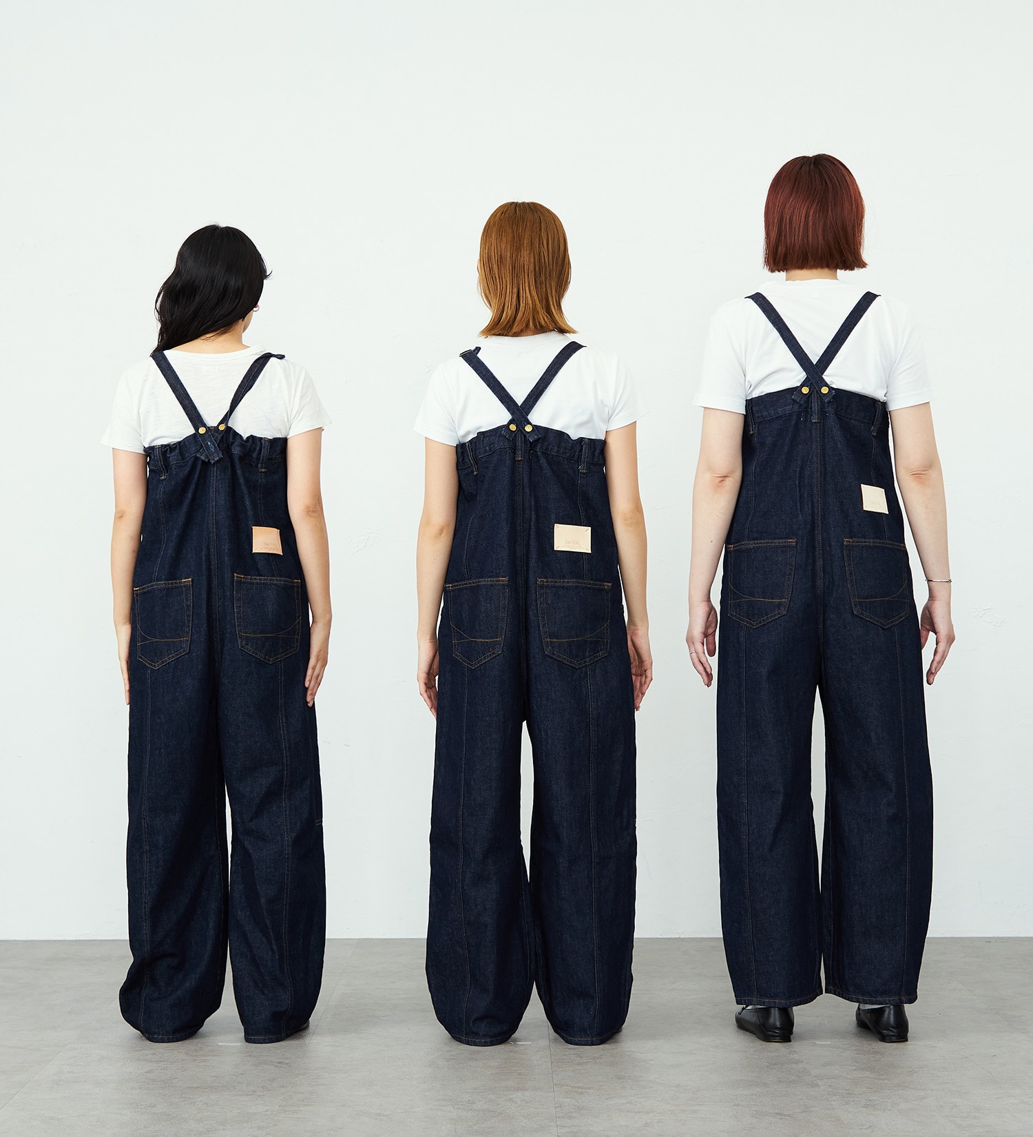 atelier SOMETHING W KNEE SALOPETTE/マルチウェイデニムベア