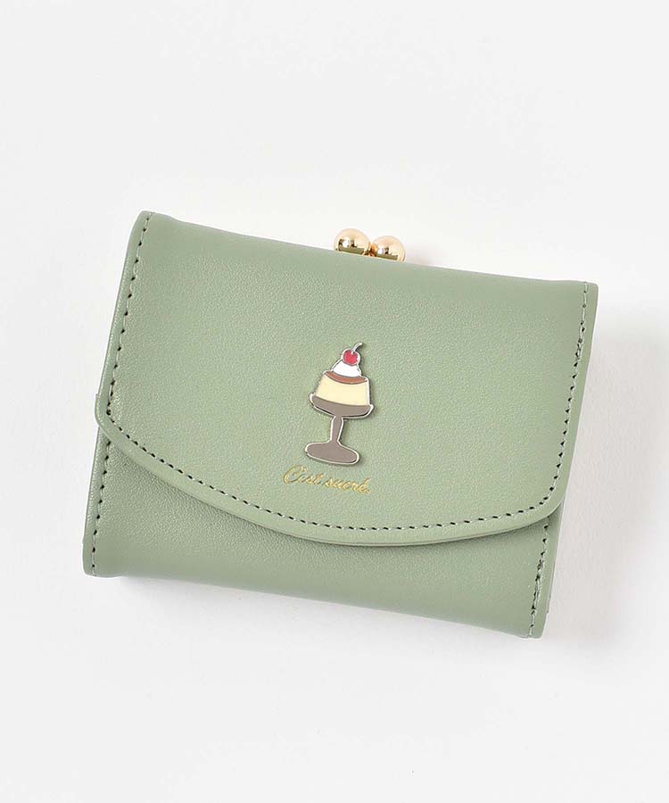 プリンエポ付きがま口財布 折札財布 財布 がま口財布 ウォレット