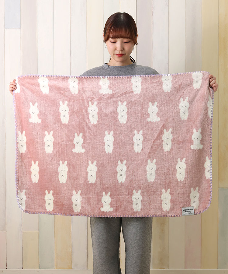 リバーシブルブランケット(ミアチェックピンク): ALL｜Bleu Bleuet