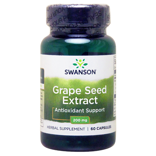 グレープシードエキス 200mg Grapeseed Extract 200mg 60粒 Swanson