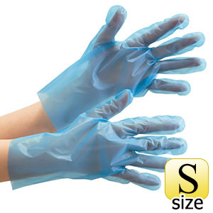 ポリエチレン製ディスポ手袋 ベルテ566N ブルー SS 6000枚