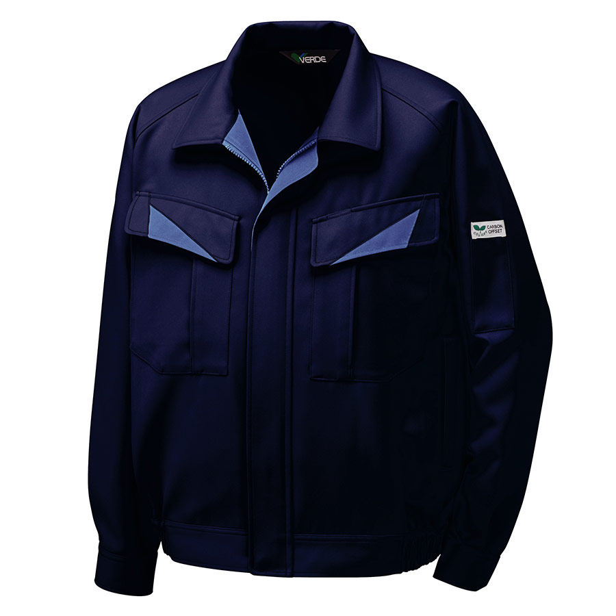 裏綿 男女ペアブルゾン G627上 ネイビー| 作業服・作業着