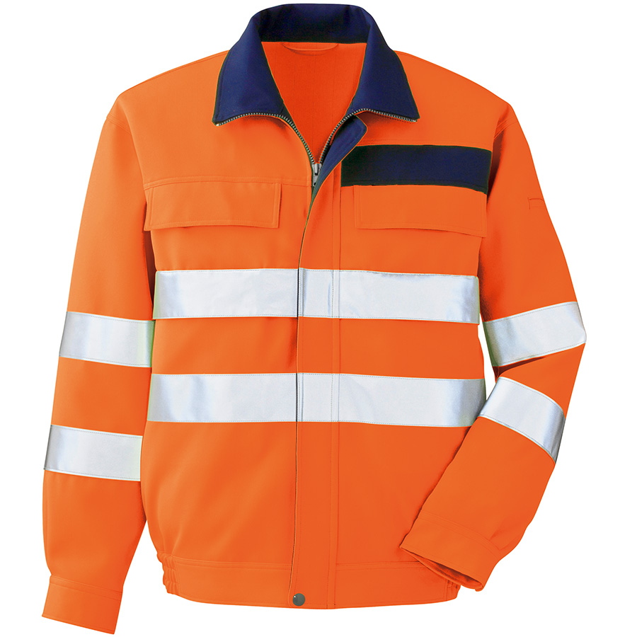 JIS規格適合品 高視認ブルゾン VE325 上 オレンジ| 作業服