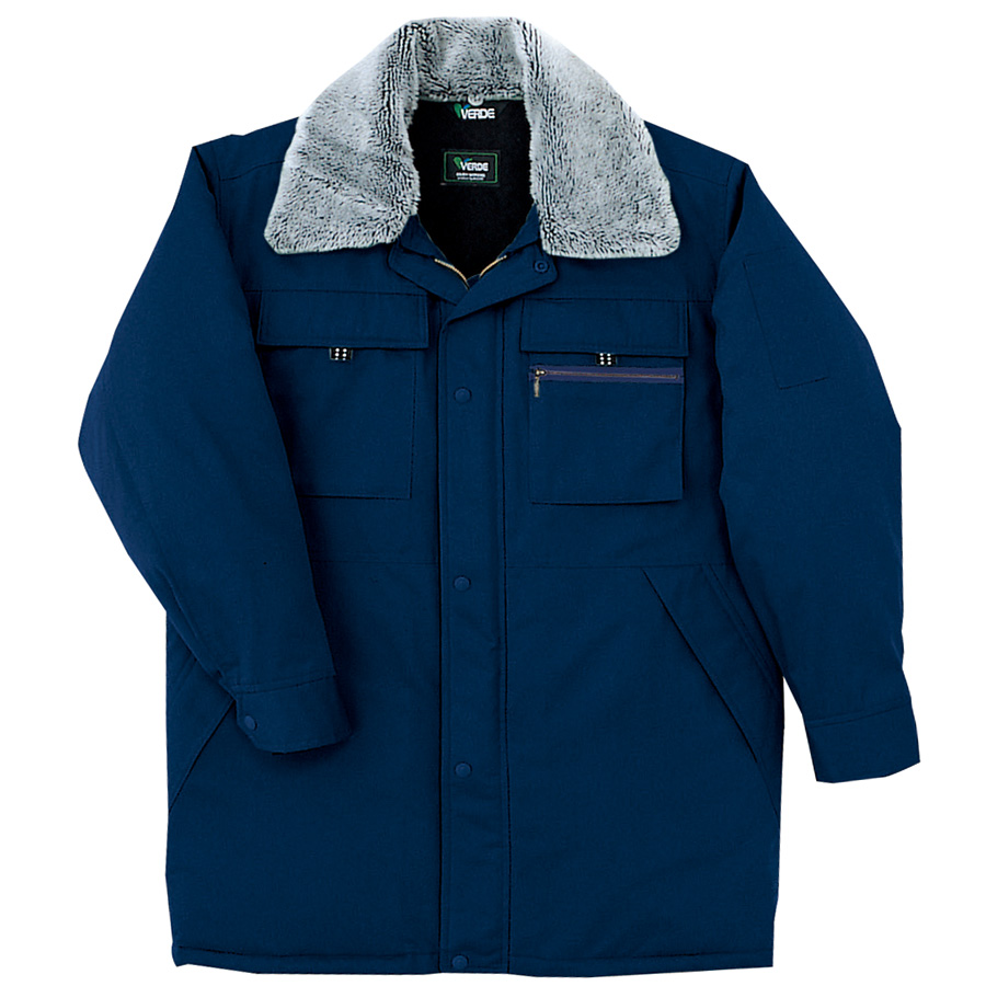 防寒コート M3167 上 ネイビー| 作業服・作業着 | 【ミドリ安全