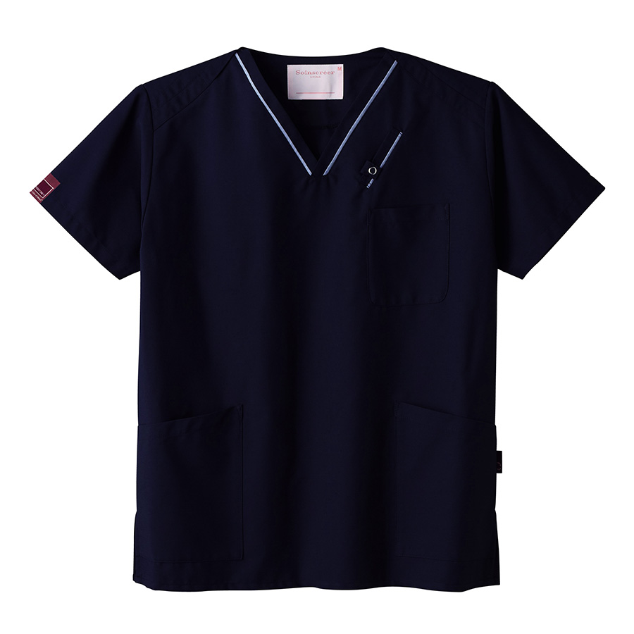 スクラブ 男女兼用 7003SC－17 ダークネイビー| 作業服・作業