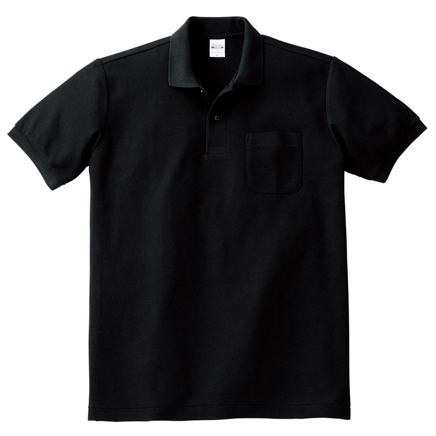 T／Cポロシャツ ポケット付き 00100－VP 005 ブラック