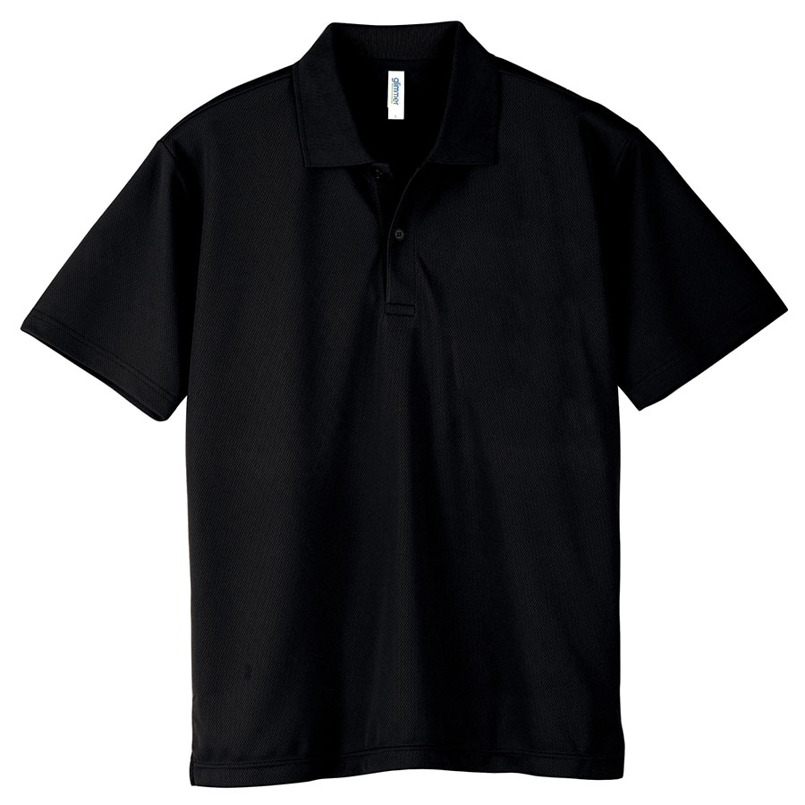 ドライポロシャツ ポケット無し 00302－ADP 005 ブラック