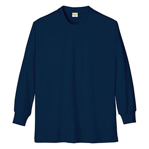 DRY 長袖Tシャツ P付 9013－1 ネービー SS～5L| 作業服