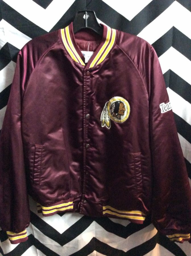 Vintage Chalk Line Baseball Style Jacket – Satin – Washington