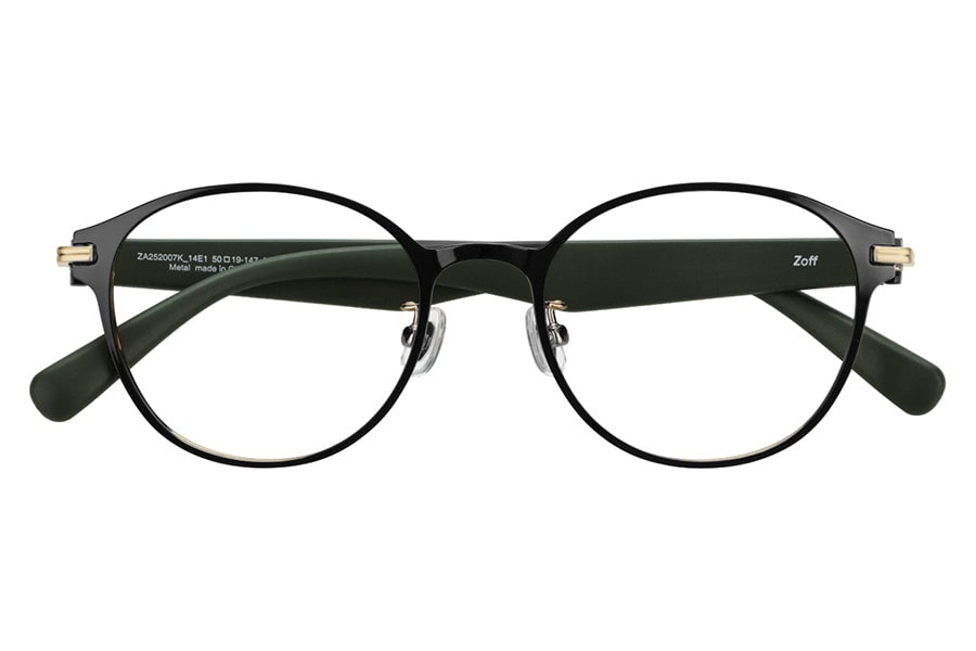 ラバーテンプルが特徴のボストン型（ZA252007-14E1）｜メガネのZoff