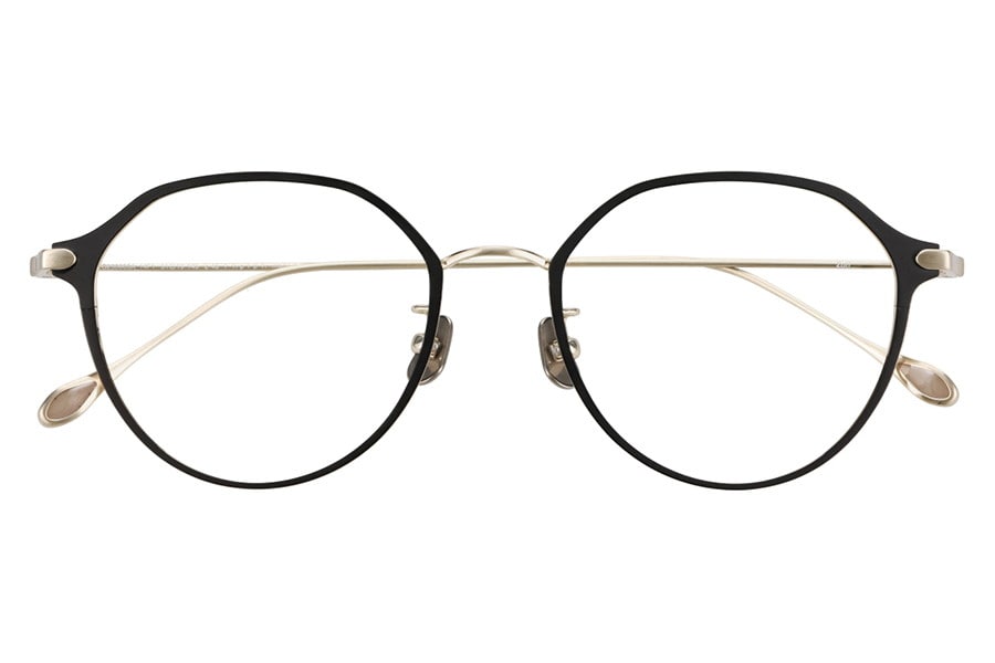 華やかさのあるボストン型チタンフレーム[中顔面短縮みえメガネ