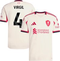 adidas Adult Liverpool FC Virgil van Dijk #4 2025-26 Away Replica