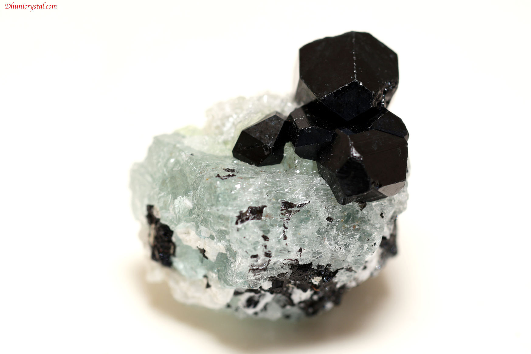 アクアマリン&ブラックトルマリン&ハイアライト共生鉱物(A294)