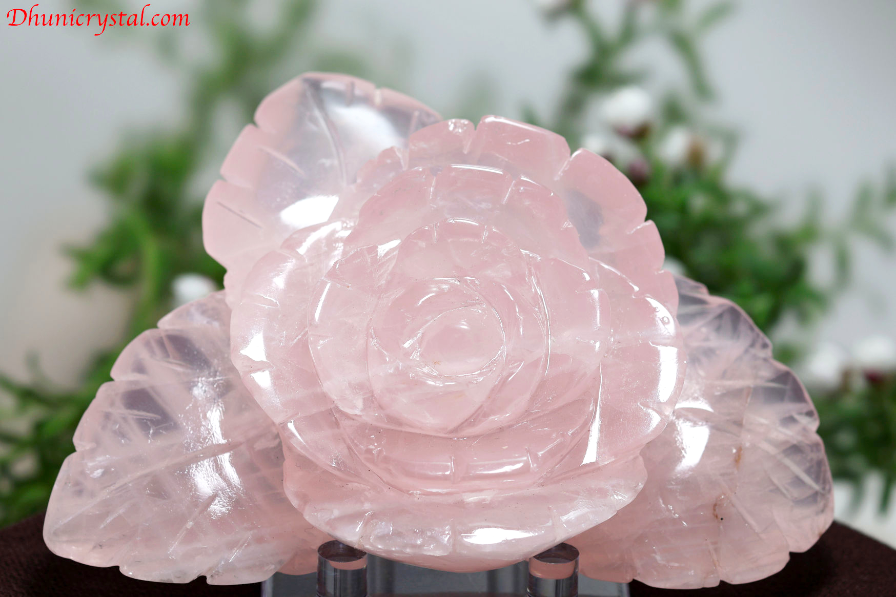 ローズクォーツ/薔薇/カービング(A224)