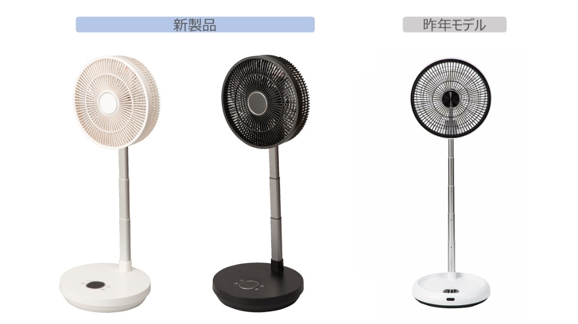 昨年1週間で完売したニトリの「折りたためるコードレス扇風機」に最新