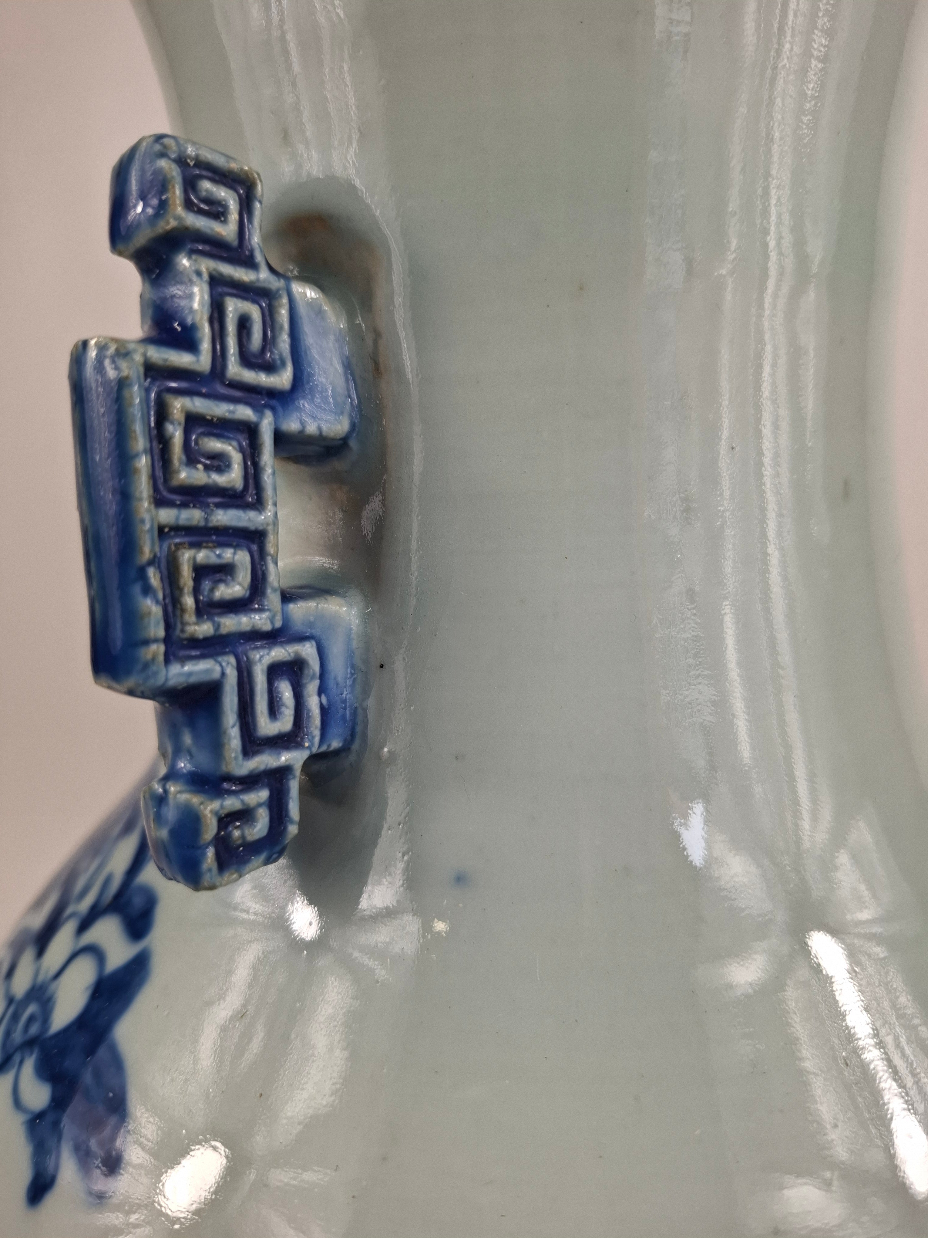 清代（19世纪）古董中国花瓶，饰以凤凰和花卉图案– Diddenantiques