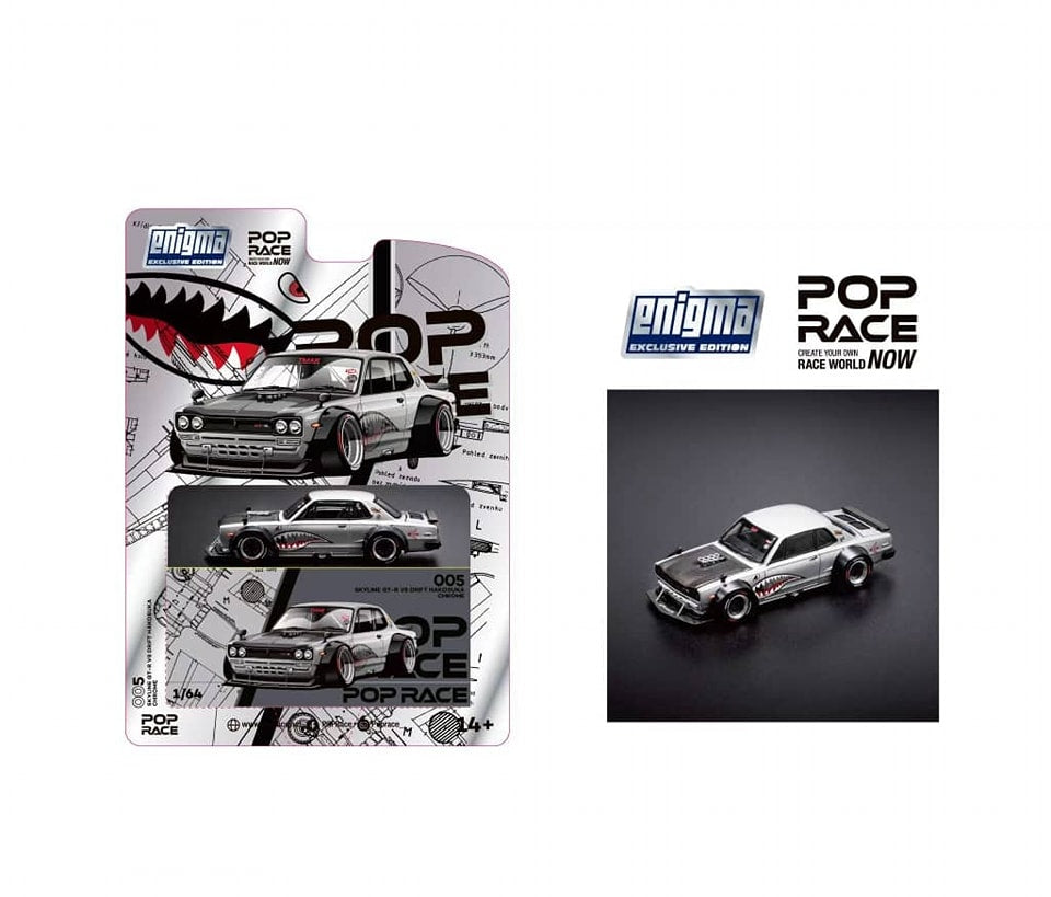 Pop Race x Enigma 1:64 Nissan Skyline GT-R KPGC10 Hakosuka, V8