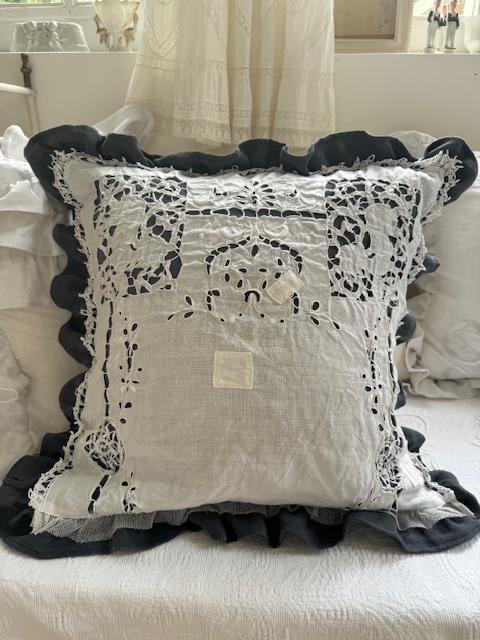 スミクロリネンクッションカバー | フランスアンティークショップ