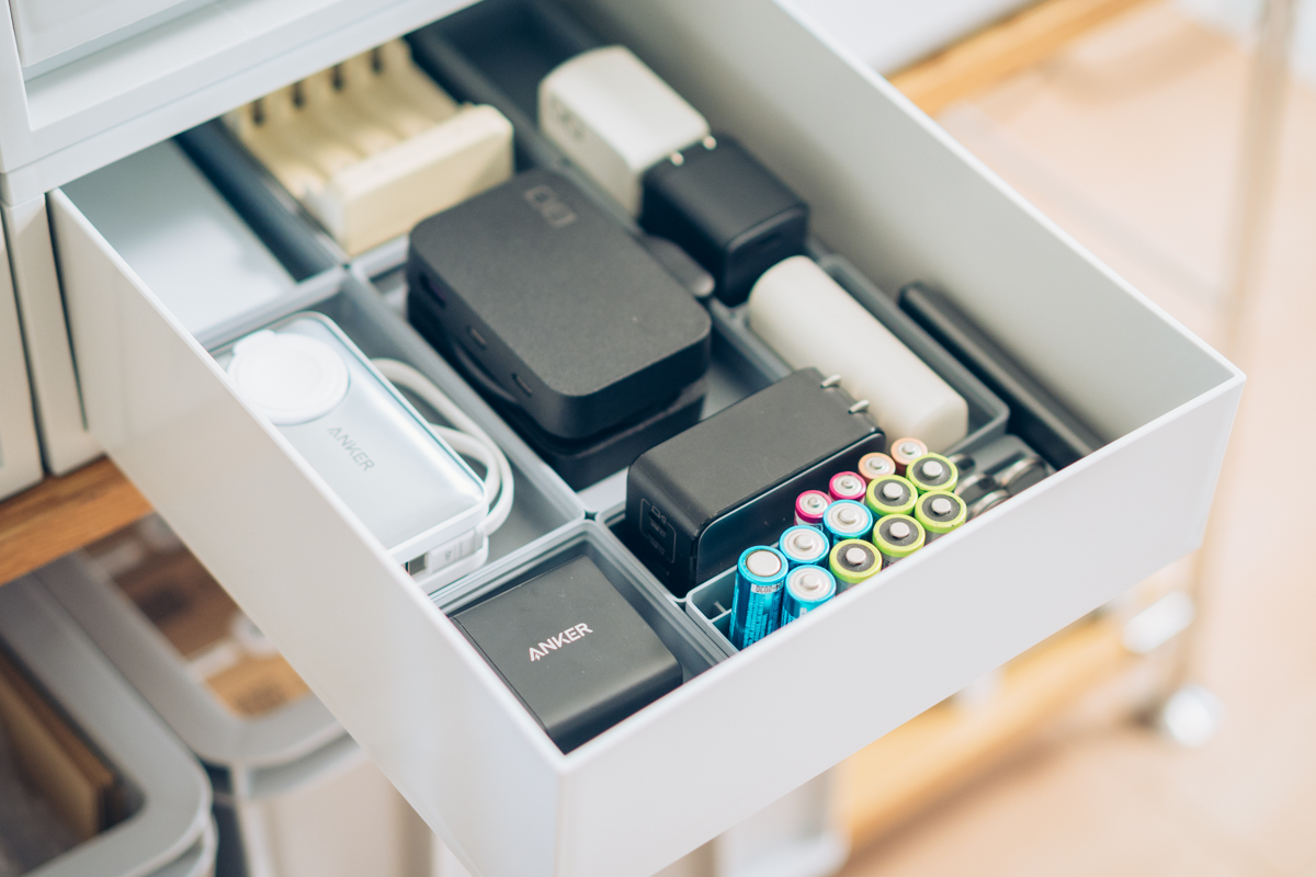 無印良品スチールユニットシェルフ×ポリプロピレンケースで作る