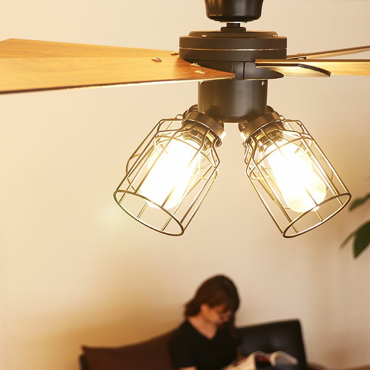 保証5年】JAVALO ELF シーリングファンライト JE-CF003 | LED付きで