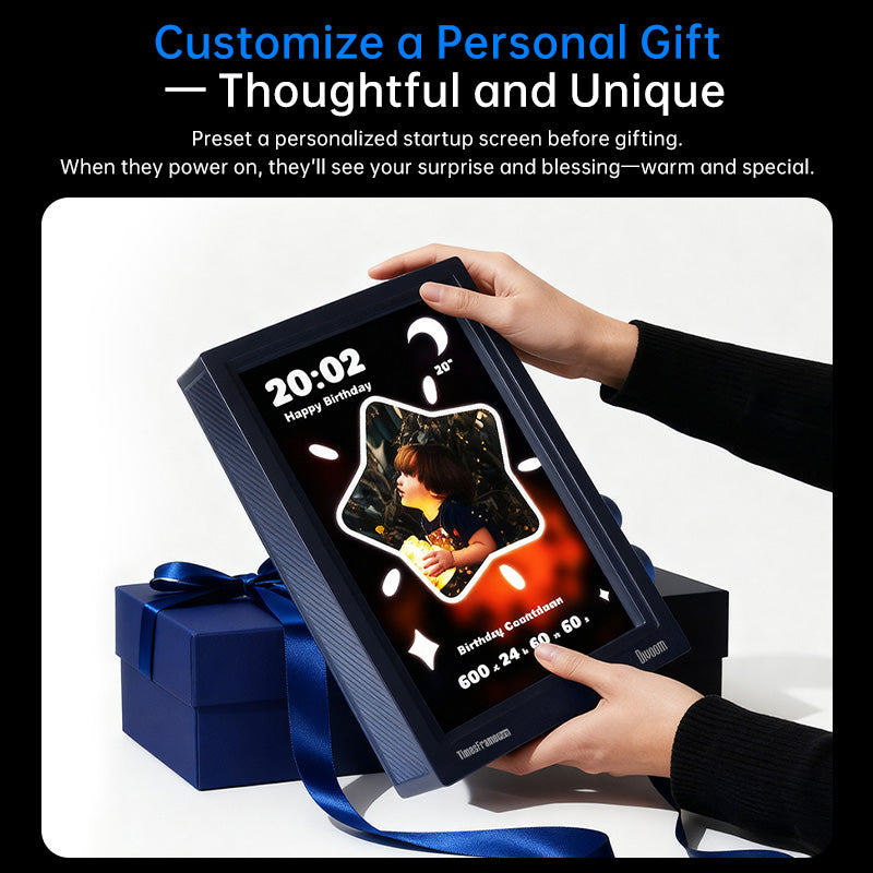 Divoom Times Frame Pure Digital Photo Frame, Crystal-Clear