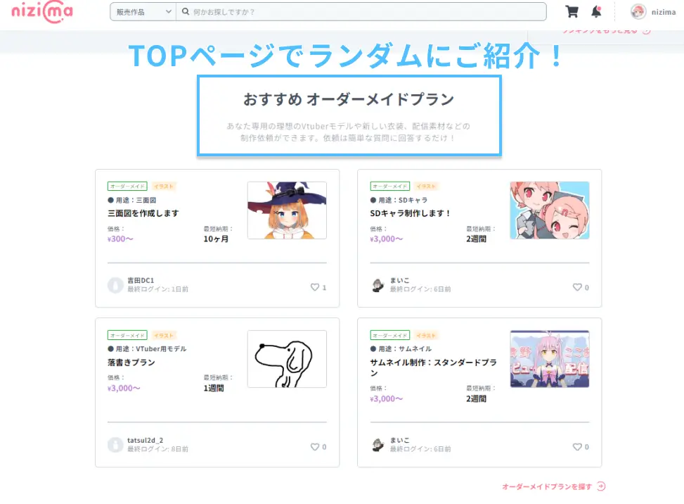 nizimaでオーダーメイドを受けてみよう！ | nizimaでできること