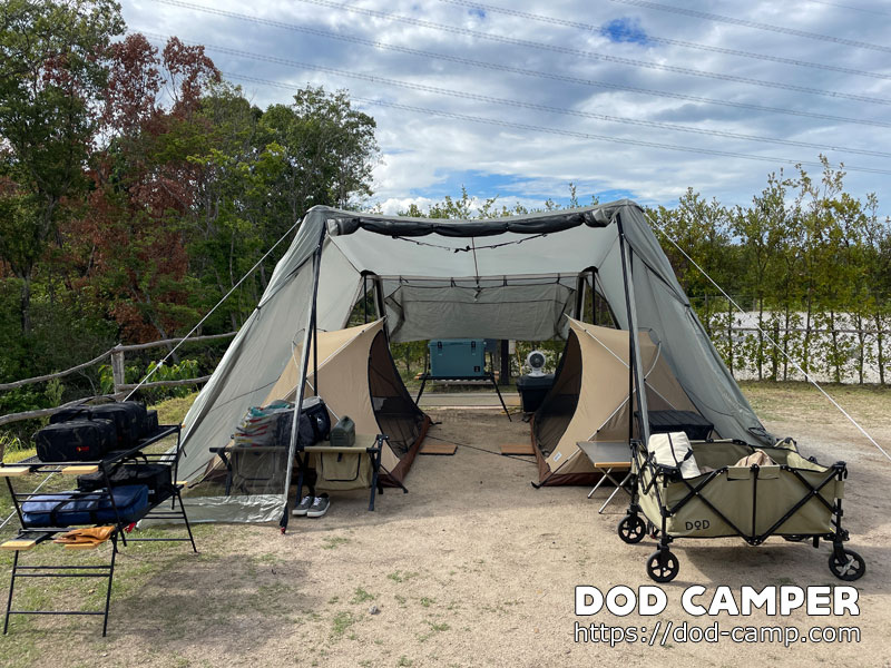 DOD】ヨンヨンベース TT5-821-GY【ギアレビュー】 | DOD CAMPER（DODは