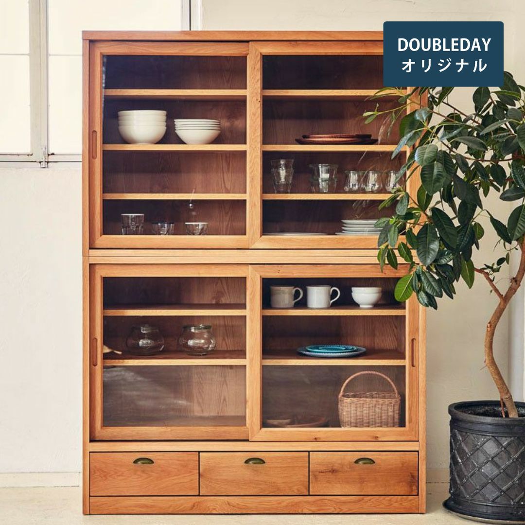 最終値下げ・引き取り限定】食器棚 ガラス扉付き 最終値下げ・引き取り