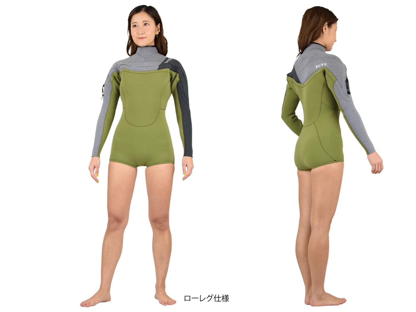 dove シーガルXL Hyperfreak 5/4+MM Chest Zip Full W/hood - Black