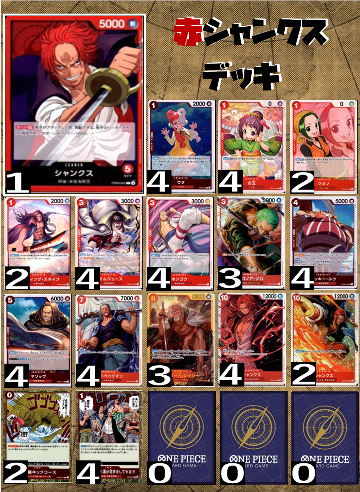 赤シャンクスデッキ | 未設定 | ドラゴンスター | ONE PIECEカードゲーム