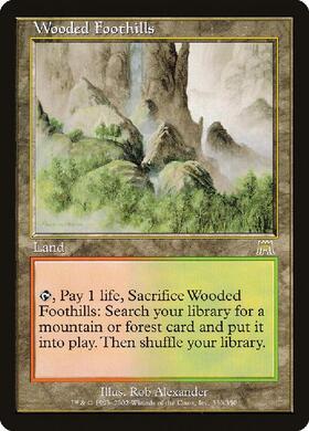 EXP)Wooded Foothills(F)/樹木茂る山麓 | (FOIL)神話レア・レア