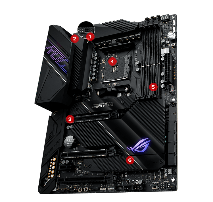 ROG Crosshair VIII Dark Hero | ROG Crosshair | Gaming マザーボード