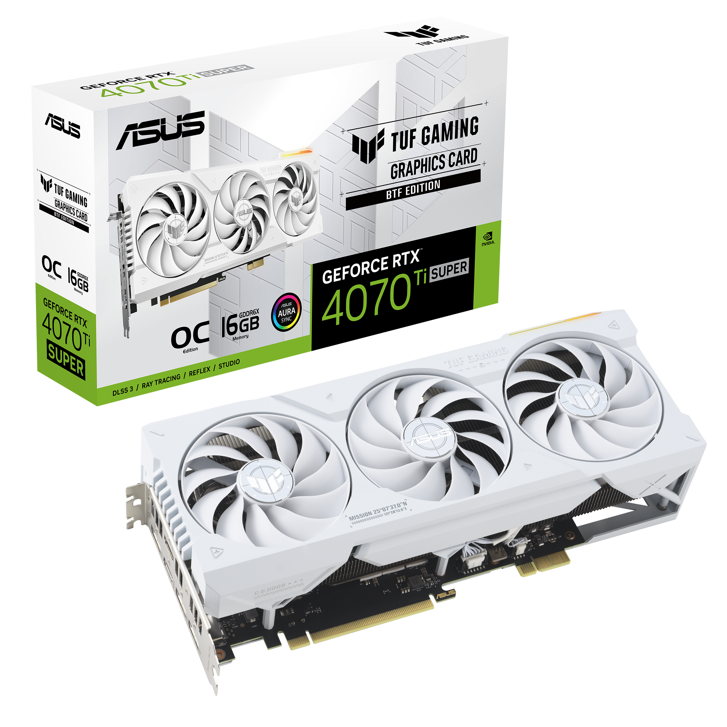 ASUS TUF Gaming GeForce RTX™ 4070 Ti SUPER BTF White OC Edition