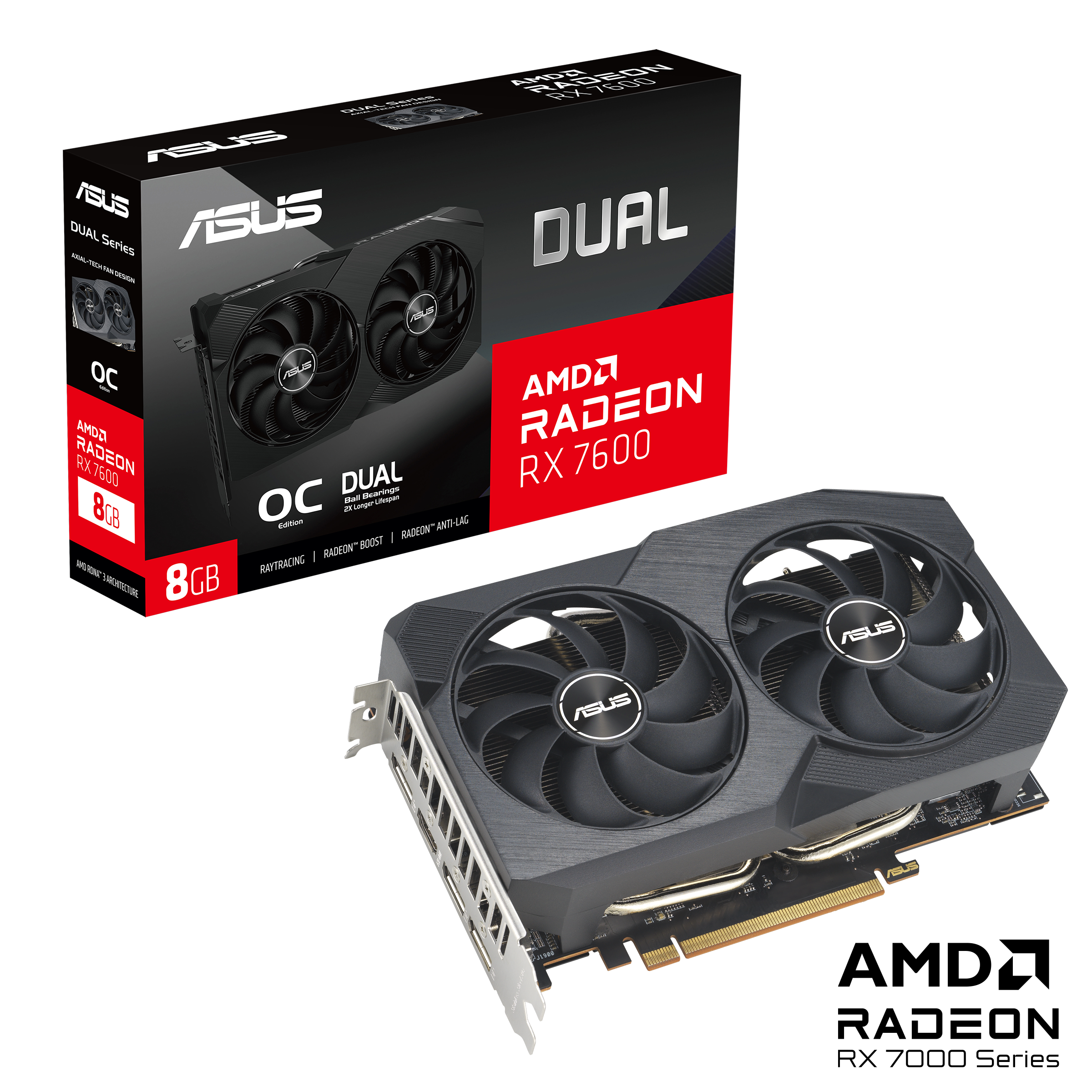 ASUS Dual Radeon™ RX 7600 V2 OC Edition 8GB GDDR6 | Graphics Card