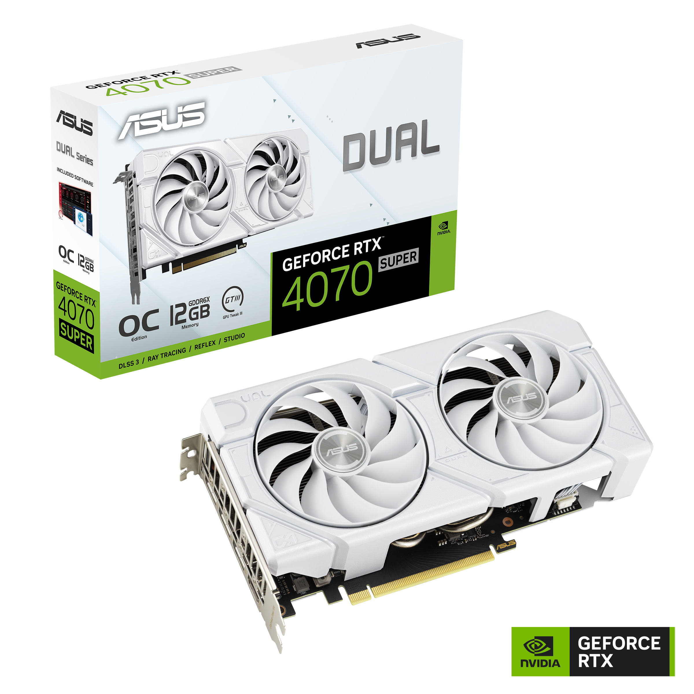 ASUS Dual GeForce RTX™ 4070 SUPER EVO White Edition