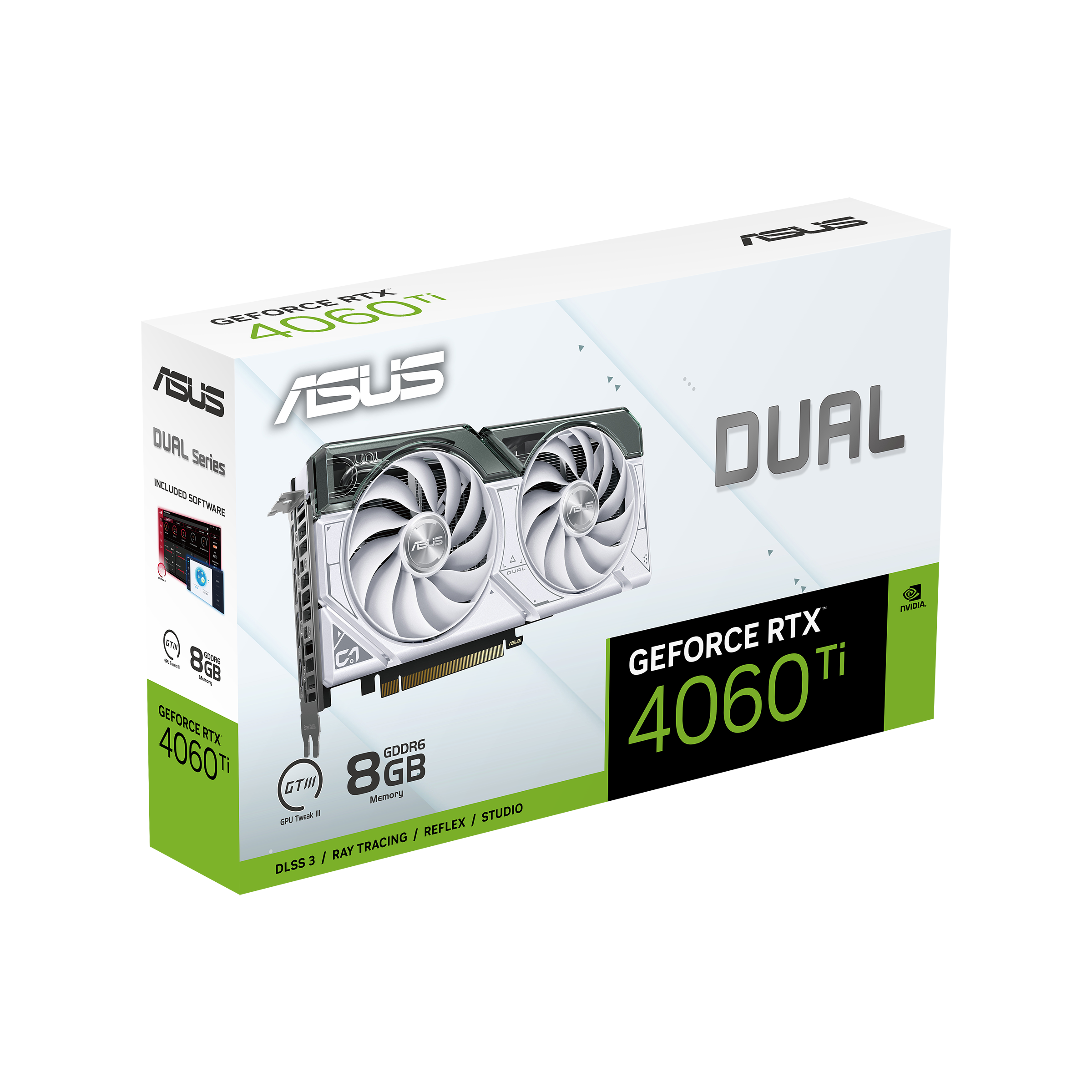 ASUS Dual GeForce RTX™ 4060 Ti White Edition 8GB GDDR6 | Graphics