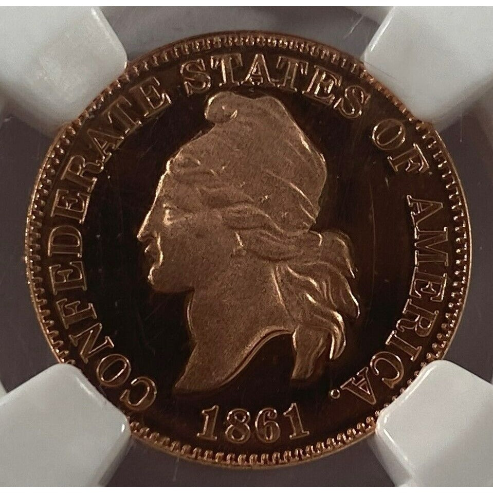 1861 Confederate Cent Copper Smithsonian Restrike 2011 Gem Proof