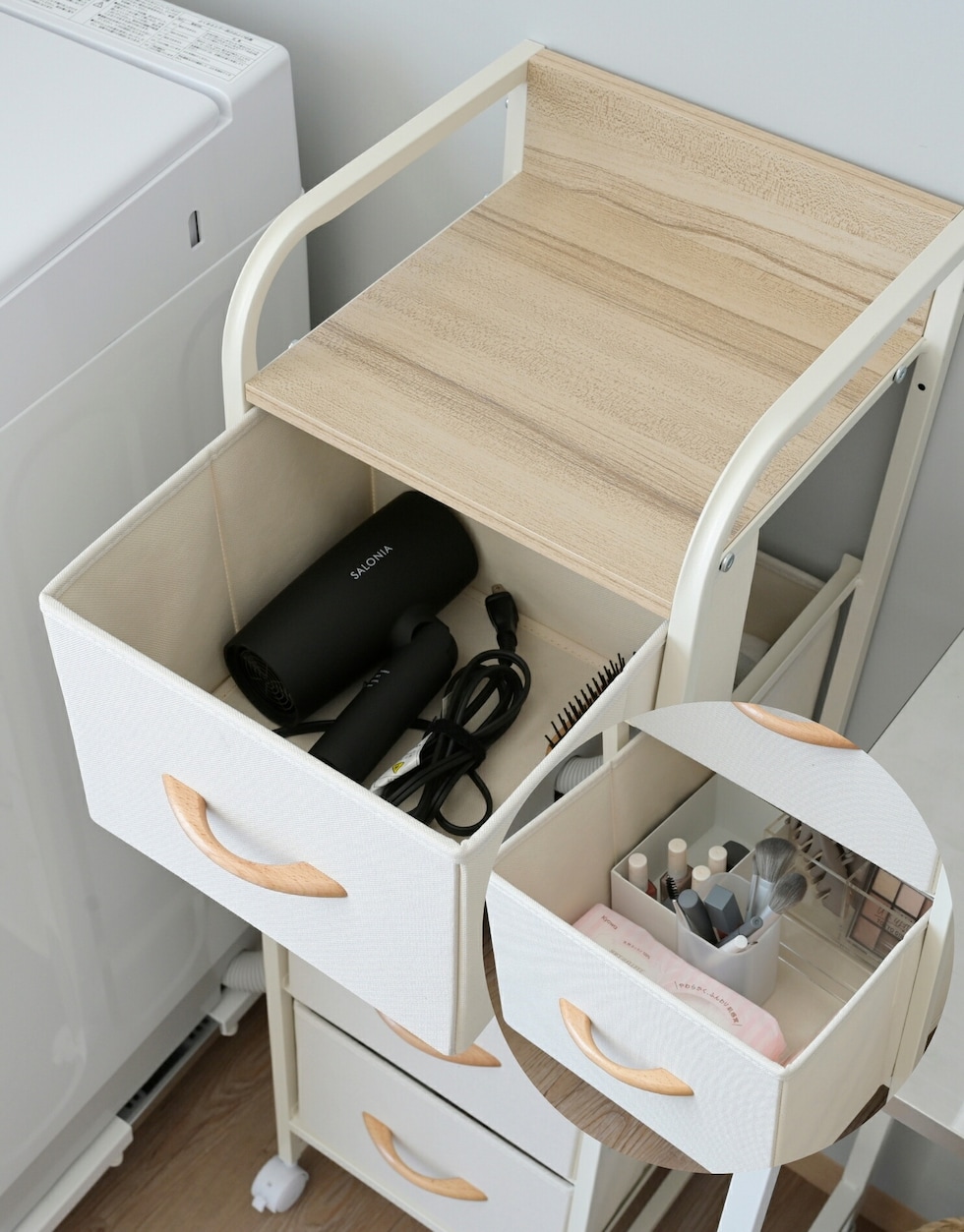 dショッピング |スリム チェスト キャスター付き 4段 幅31 奥行29 高さ