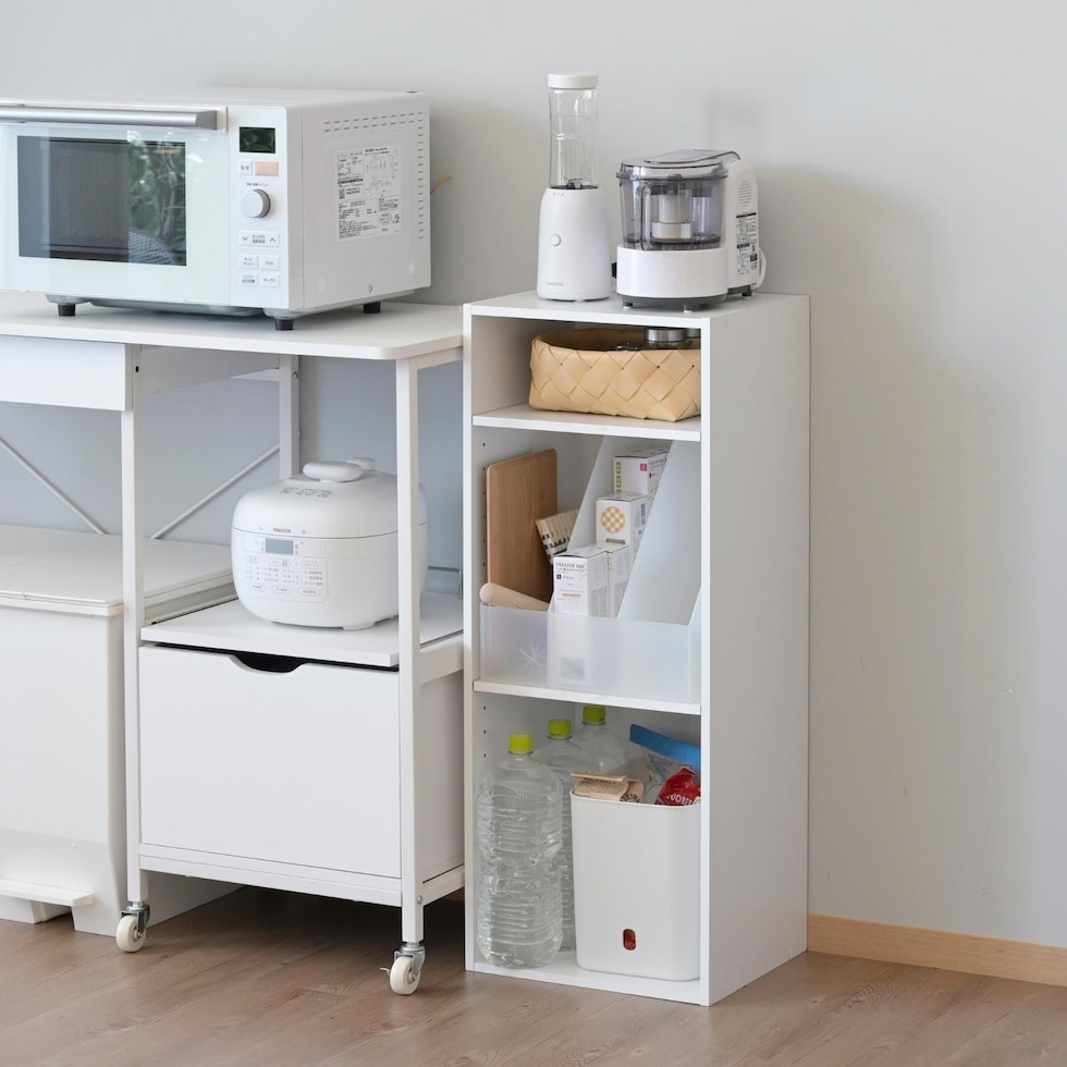 dショッピング |棚が動かせる カラーボックス スリム 3段 幅35 奥行き