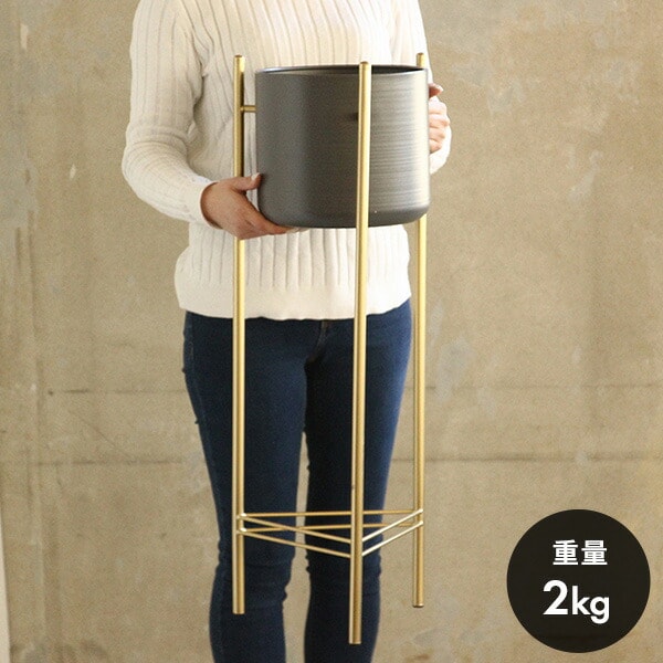 dショッピング |ゴールドアイアンスタンド付きポット Lサイズ 直径28