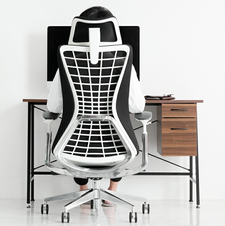 dショッピング |【即納】 4Dアームレスト メッシュ オフィスチェア 座