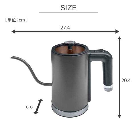 dショッピング |電気ケトル 温度計付き ドリップケトル 0.6L NEKJ