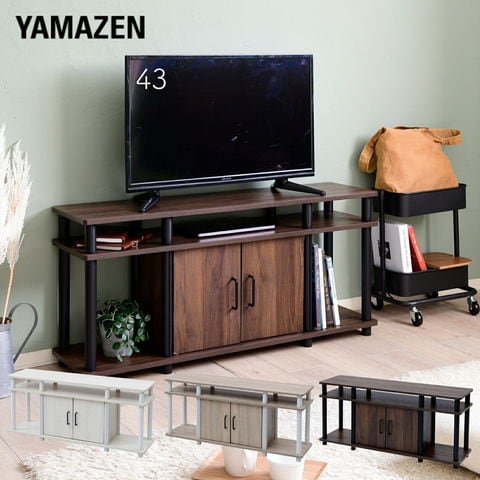 dショッピング |テレビ台 ハイタイプ 扉付き 隠す収納 幅110 奥行29.5