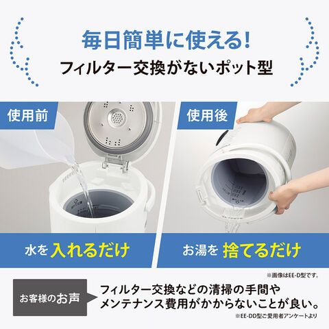 dショッピング |象印 ZOJIRUSHI スチーム加湿器 EE-TA60-BM 加湿器