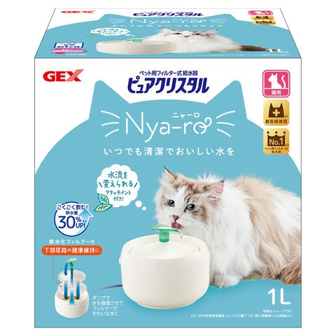 dショッピング |給水器 GEX ピュアクリスタル ニャーロ 1L 猫用