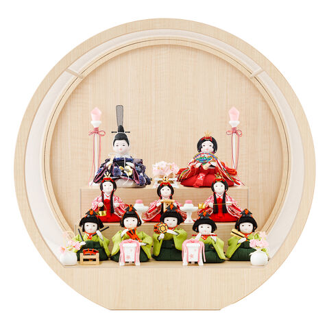 dショッピング |雛人形 ケース飾り コンパクト 今どき 雛 丸型