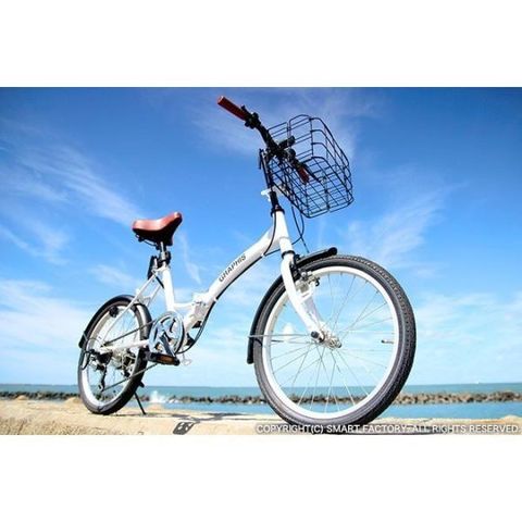 dショッピング |折りたたみ自転車 20インチ シマノ 6段変速 鍵 ライト