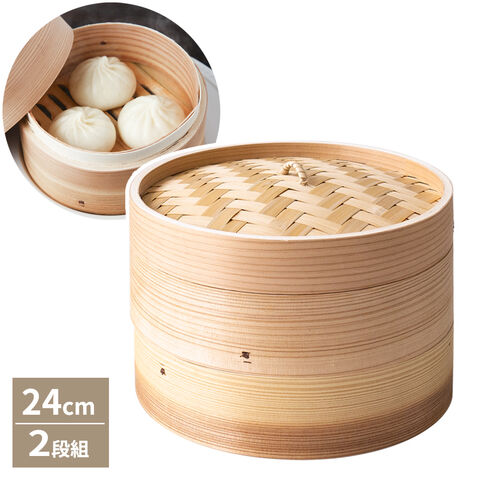 dショッピング |中華せいろ 杉セイロ 24cm 2段 30-924 ｜ せいろ 蒸篭