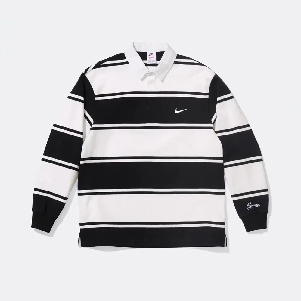 Supreme x Nike Camiseta Stripe Rugby Black - Droper